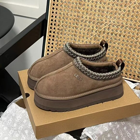 UGG Tazz Platform Shearling Lined Slipper Hickory - Picture 3 of 6